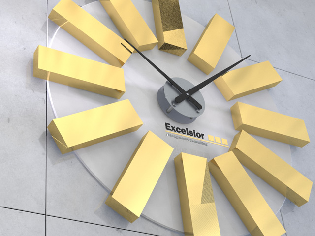 Großuhr für Messen und Foyers