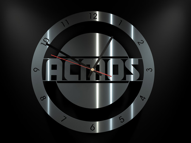 Business-Uhr mit Firmenlogo